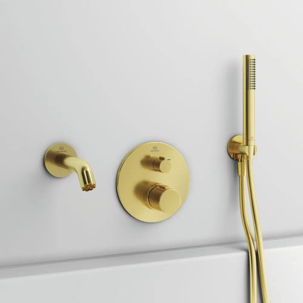 IS-Wandhalter-Idealrain-Atelier-f-HB-u-Brauseschlauch-G1-2-Brushed-Gold-BC807A2 gallery number 4